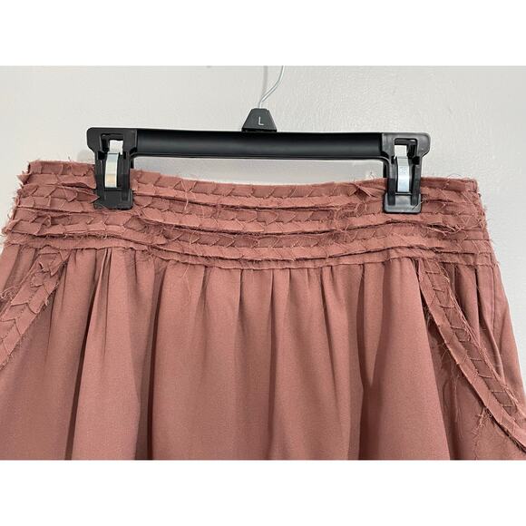 Maison Scotch Mini Skirt Small Pink Ruffled Romantic Swiftie Fairy Boho - Picture 3 of 7